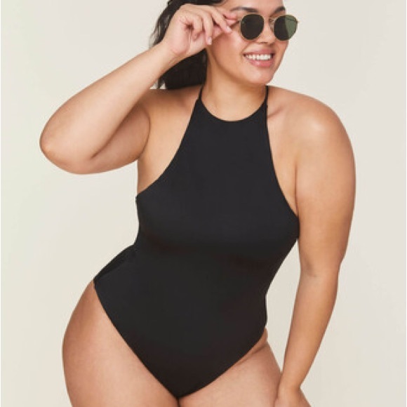 Andie Swim Black Asbury One Piece Swimsuit NWT Medium